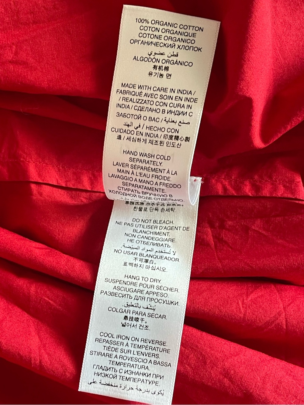 Doen Clover Red Dress Poplin Organic Cotton Tiered Sundress - Picture 12 of 15